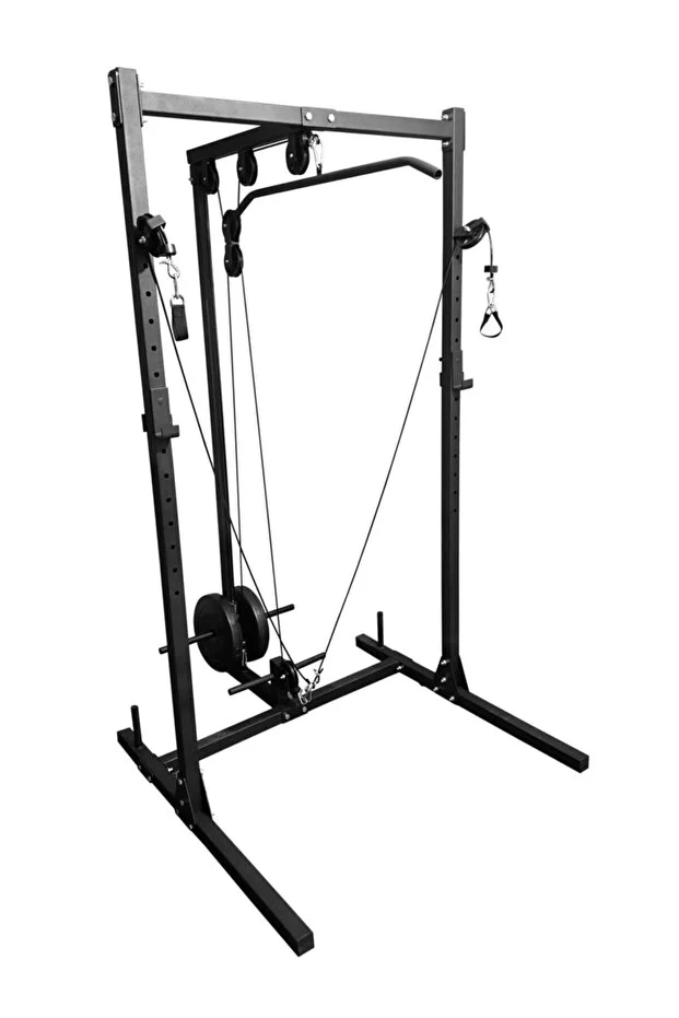Lat & Row Eklentili Squat Rack Cable Crossover Fly Çalışma İstasyonu